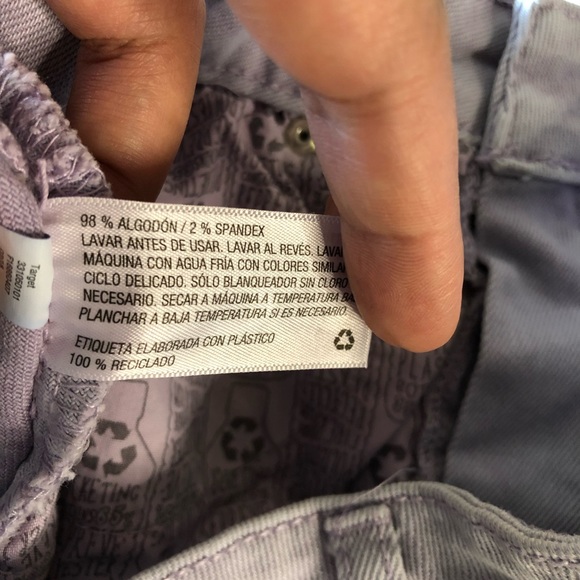 OLD FABLE Pink Purple Denim Raw Hem Women’s Size 4 Skirt - Picture 3 of 5